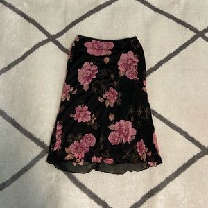 Y2K Floral Midi Skirt